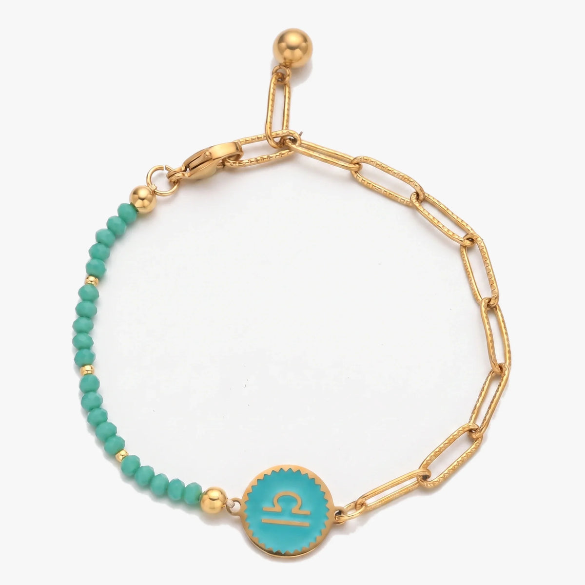 Pulsera del signo Libra con piedras naturales de Rubí