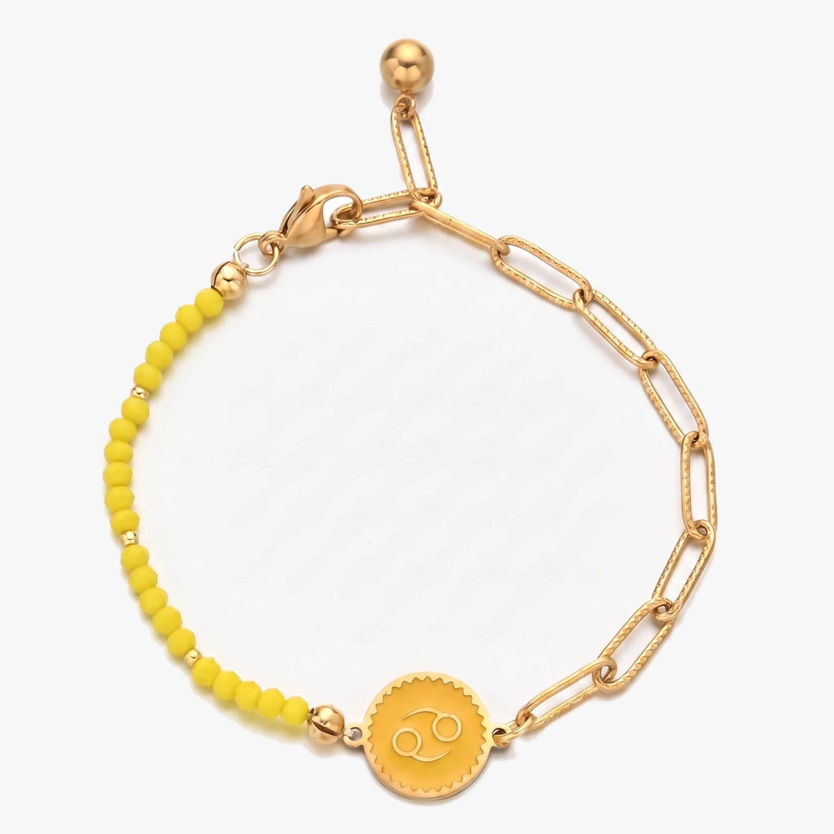 Pulsera del signo Cáncer con piedras naturales Lapislázuli