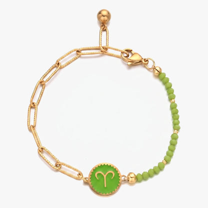Pulsera del signo Aries con piedras naturales de Granate