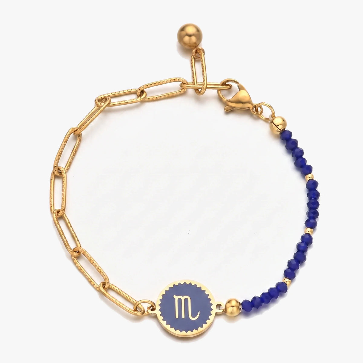 Pulsera del signo Escorpio con piedras naturales de Ojo de tigre